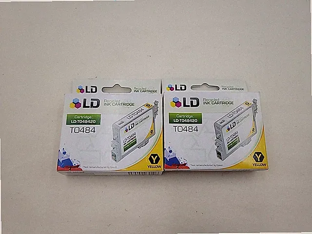 2 LD Recycled Ink Cartridges: Yellow TO484