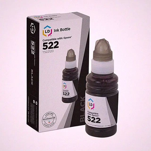 LD Compatible Epson 522 / T522120 EcoTank Black Ink Bottle for ET-2720 & ET-4700