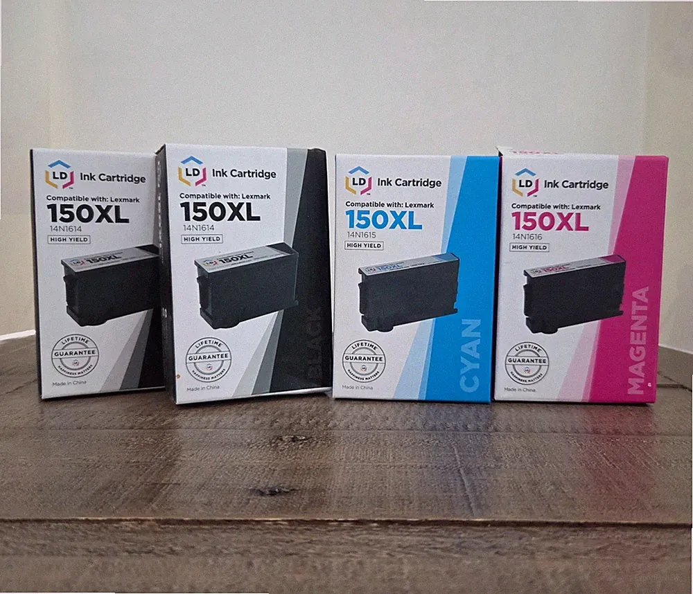 LD Compatible Ink Cartridge Replacement for Lexmark 150XL High Yield, 4 pack