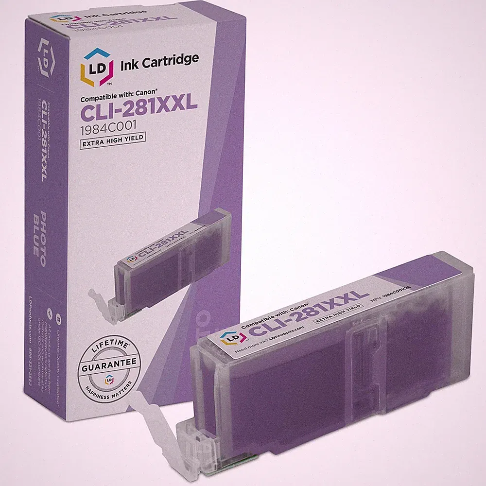 LD Compatible Replacement for Canon CLI-281XXL 1984C001 Super HY Photo Blue Ink
