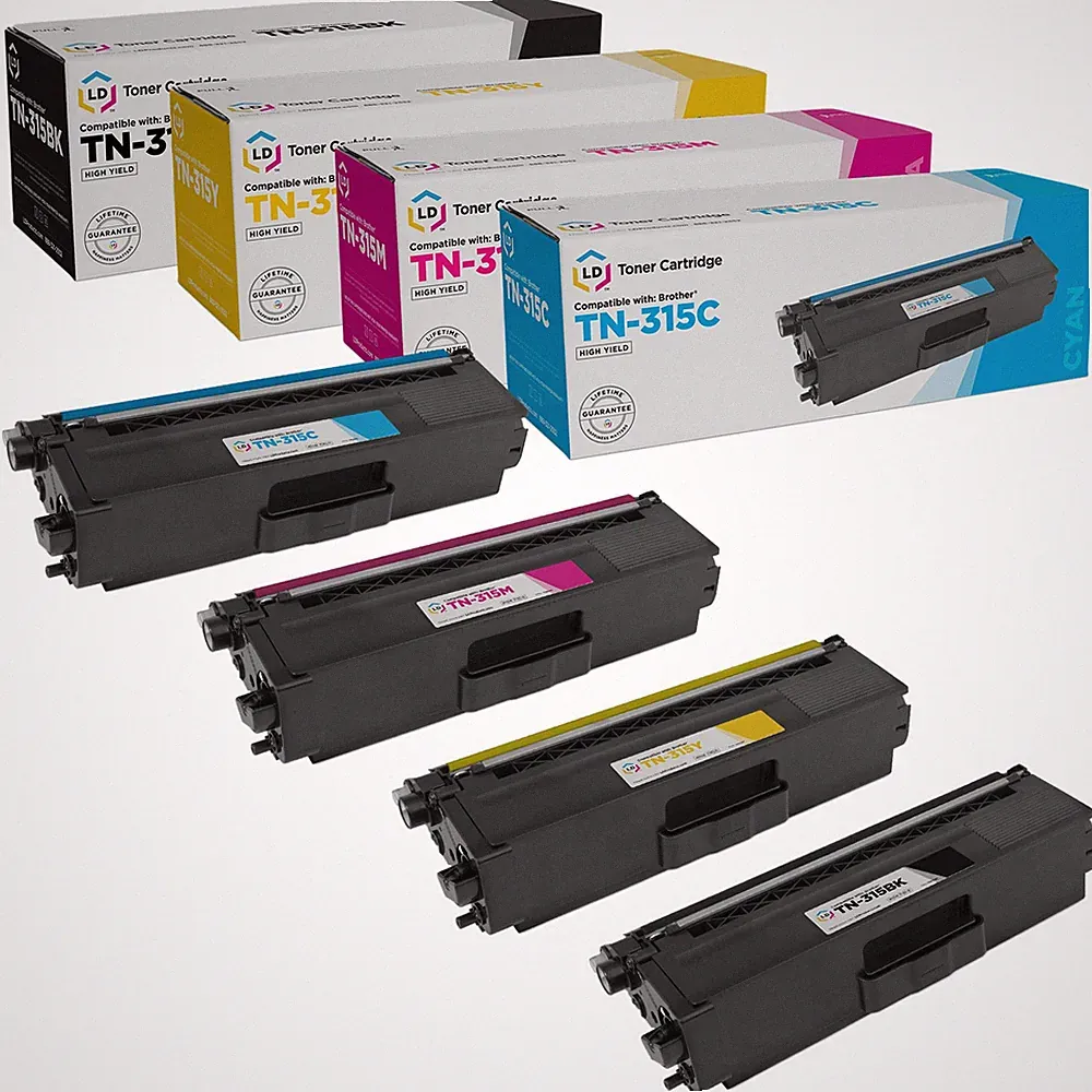 LD Compatible Toners for Brother TN-315 4 Set: TN315BK TN315C TN315M TN315Y