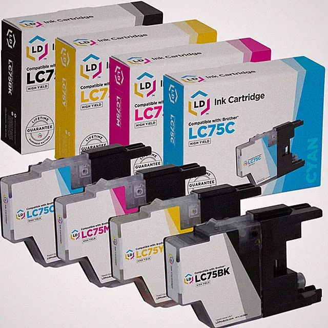 LD for Brother LC75 4pk HY Ink LC75BK LC75C LC75M J425W MFC-J430W MFC-J435W