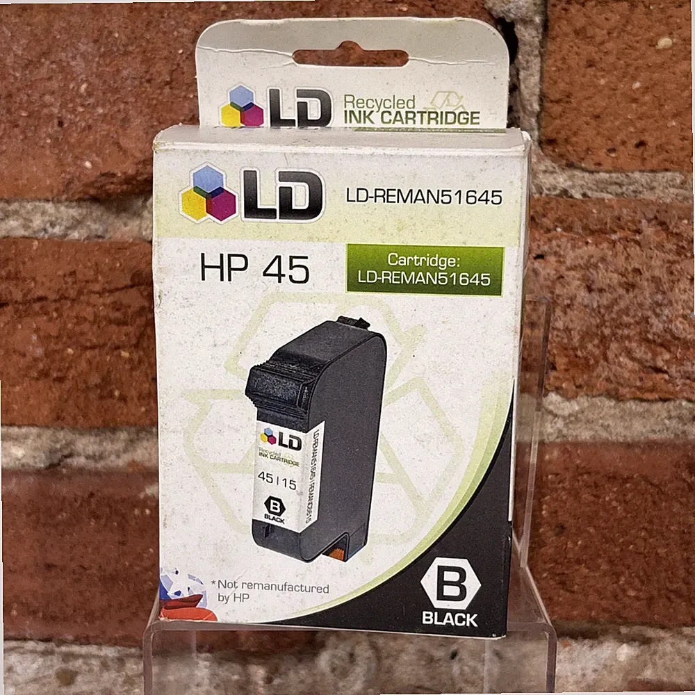 LD HP 45/15 LD-REMAN51645 LD-REMANC6615 Black cartridge Printer Ink NEW