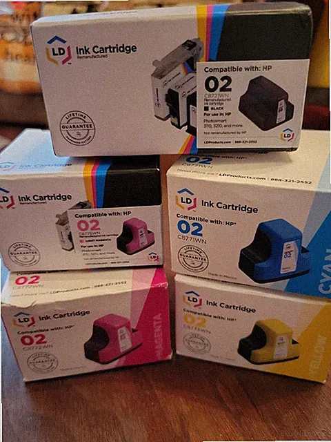 LD Ink Cartridges. Yellow, Light Magenta, Magenta, Cyan & Black