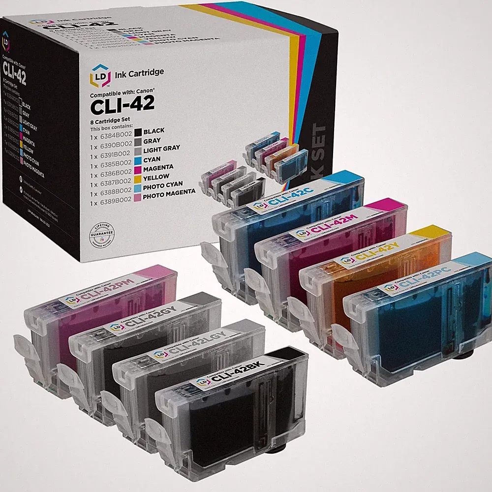LD Products Compatible Ink Cartridge Replacement for Canon CLI-42 (Black, Cyan