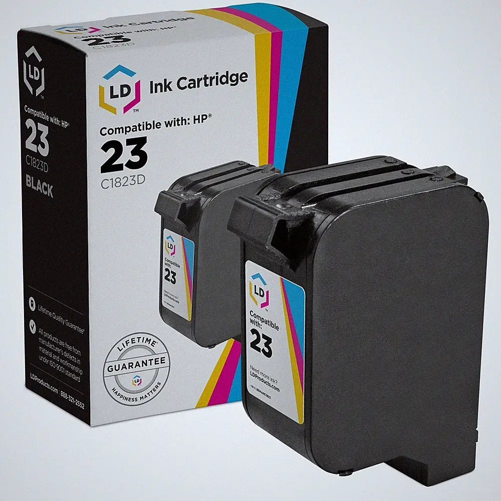 LD Products Replacement fits for HP 23 Color Ink Cartridge C1823D Tri-Color 1-PK