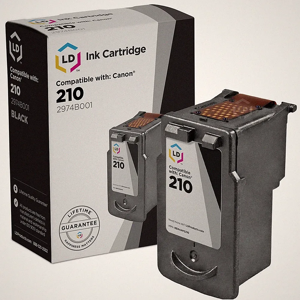 LD Replacement Canon PG-210 Black Ink Cartridge for PIXMA Printer Series