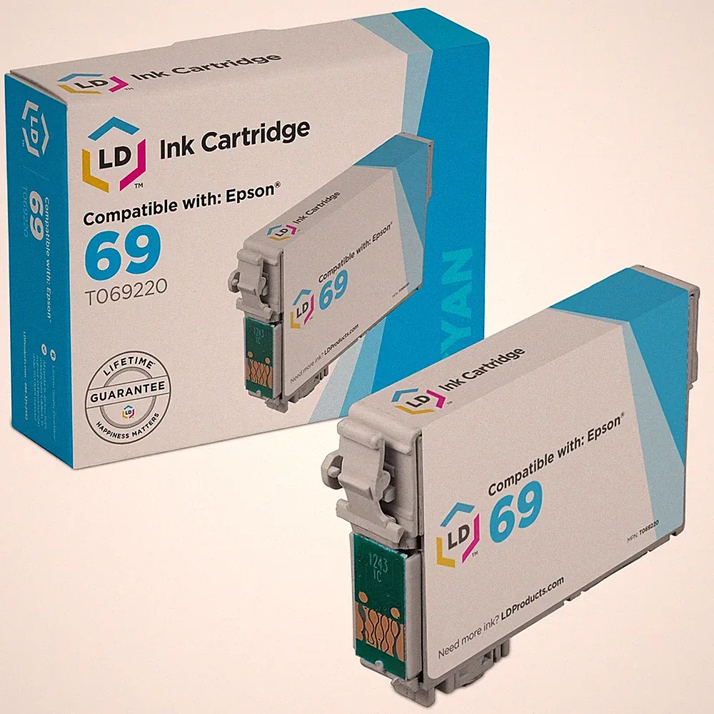 LD Replacement Replacement T069220 for Epson T069 69 Cyan Ink CX5000 CX8400